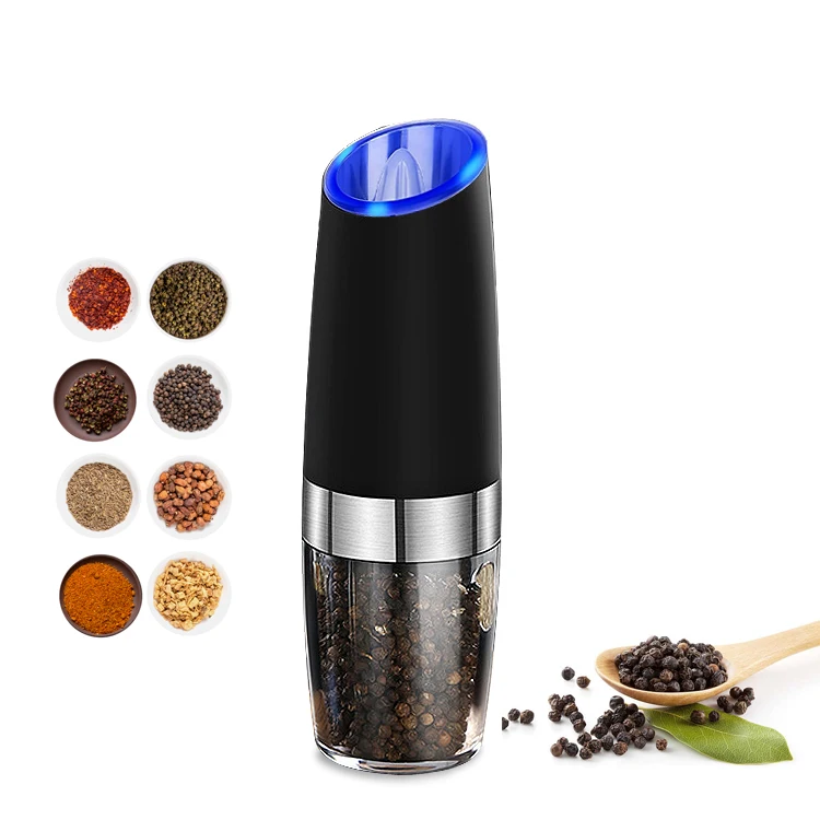 Large output spice gravity electric salt and pepper plastic pepper grinder