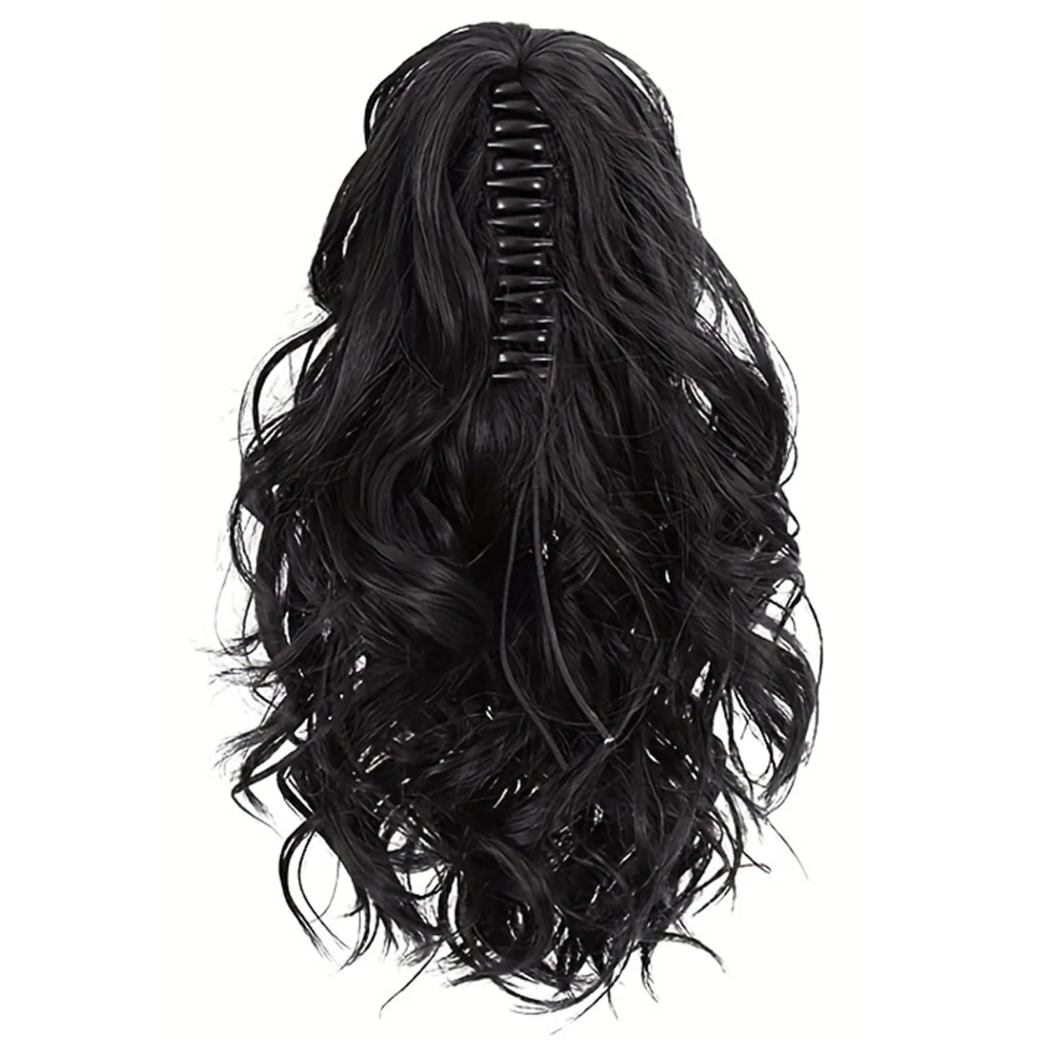 synthetic 12Inch Wavy Claw Clip On Ponytail Hair Extension Natural Looking Curly Short Pony Tail Hairpiece For Women