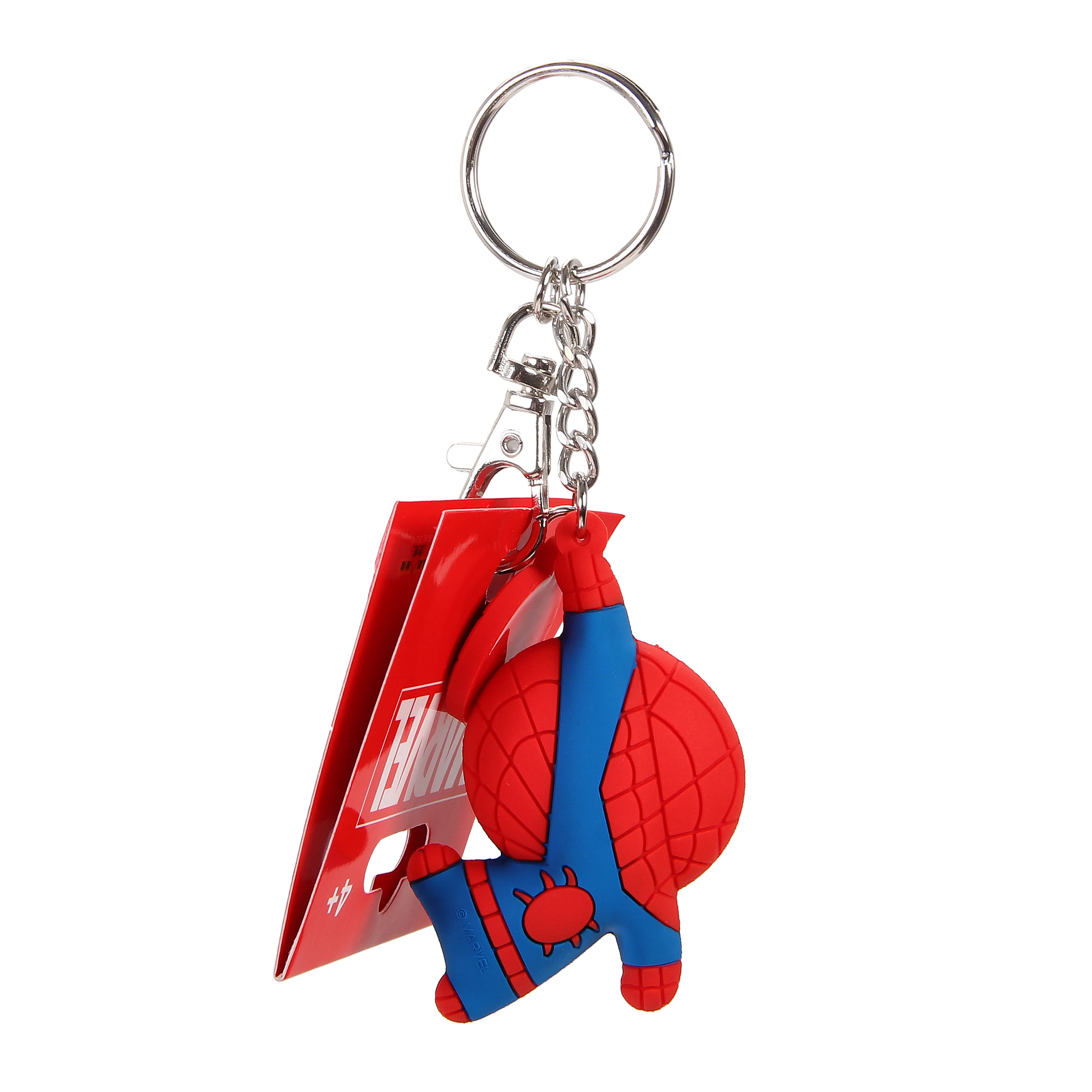 Hot selling PVC material Odorless and tasteless spiderman cartoon Marvel key chain ring