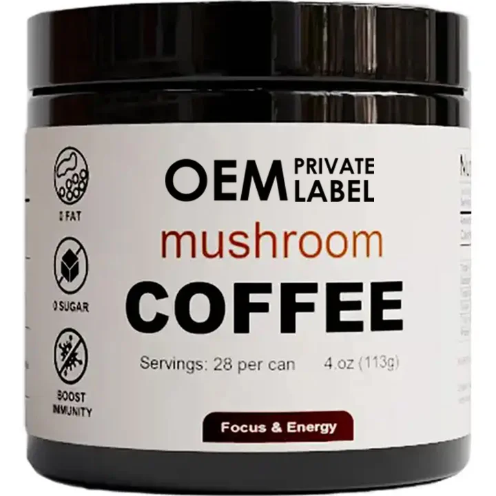 OEM частная марка Ganoderma кофе черный растворимый гриб экстракт порошок Органическая льва грива