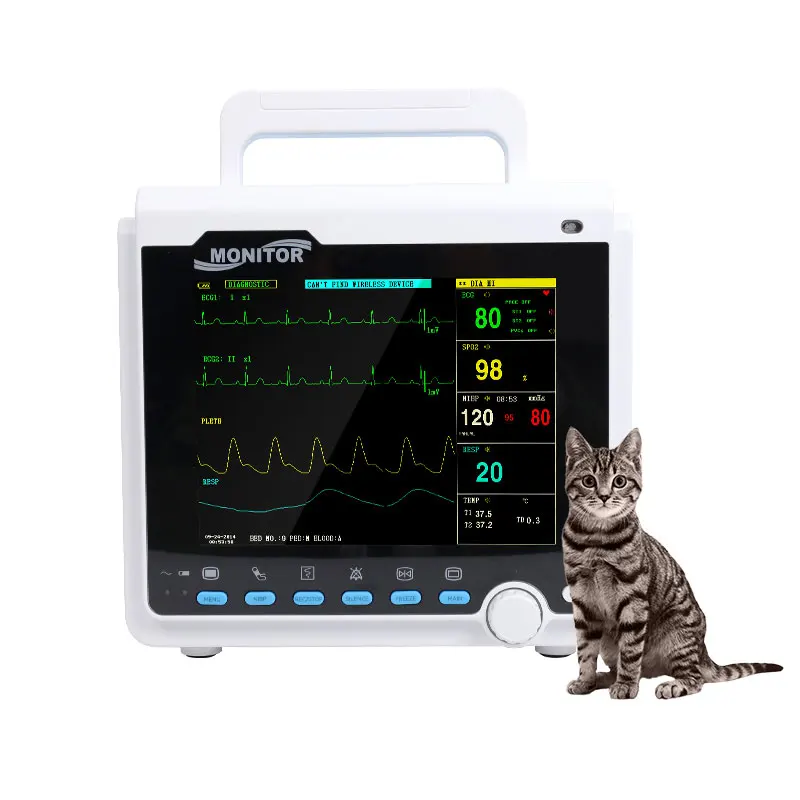 CONTEC CMS6000Vet Ветеринарный монитор пациента для домашних питомцев собак кошек жизненного сигнала ветеринарный диагностический тест-комплект