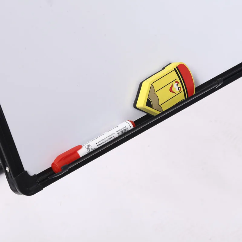 U Dual-Face White Board flip chart folding double side dry erase black slate chalk boards stationery