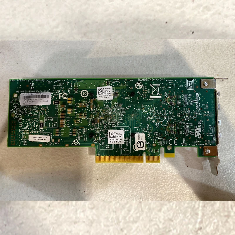 BCM957412 Dual-Port 10 Gb/s Ethernet PCI Express 3.0 x8 OCP 3.0 SFF Network Adapter for Servers