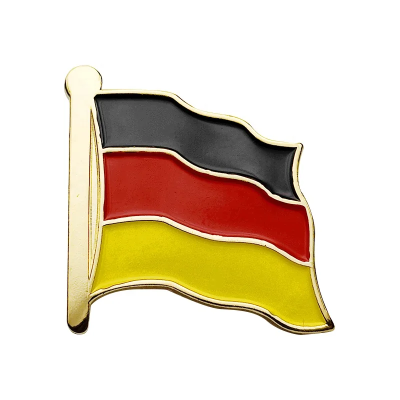Flag Free Size Lapel Pin For Clothes Best Selling Vietnam Custom Made plating Gold Waving American