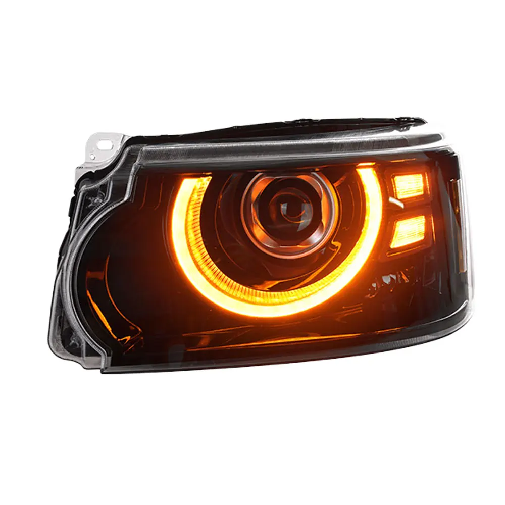 AKD Car Styling Headlight For Range Rover 2005-2013 Head Lights  Head Lamp DRL Running Turn Signal Angel Eyes Led Projector Lens
