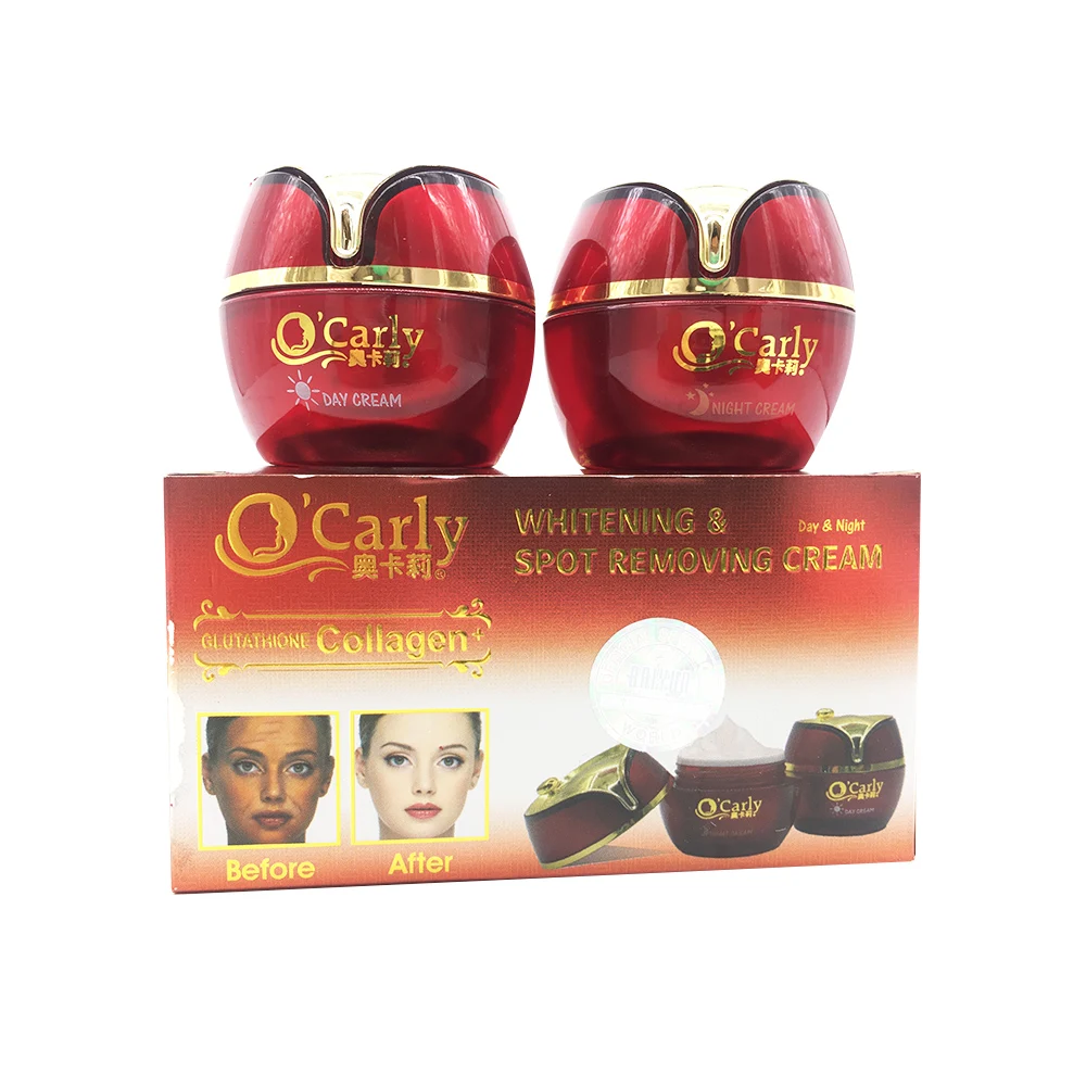Customize OEM Private Label Collagen Day Whitening Anti Aging Night Removing Black Spot Face Cream 2 In 1