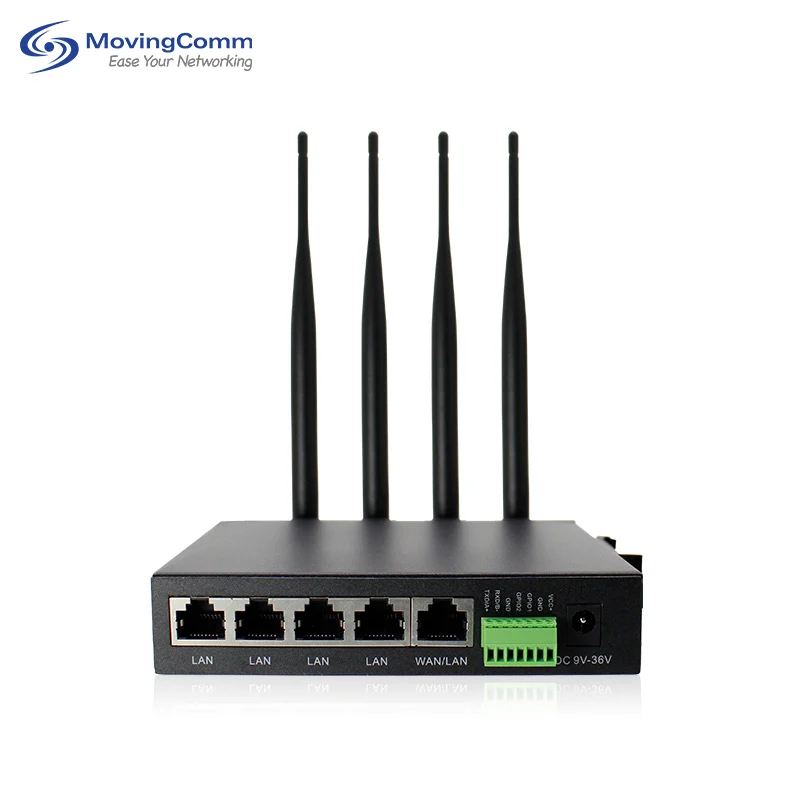 RTS 300 Mbps Industrial Router 3G 4G 232 485 Wi Fi Ethernet 5 Lan Port Iot M2M Openwrt Vpn Industrial Cat4 Lte Router Wifi
