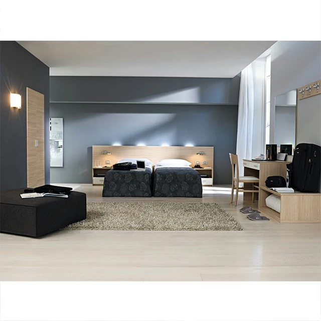 Deluxe Luxury Tropical 5 Star Hotel Resort Wood Cane Rattan Bedroom Furniture Suite Set