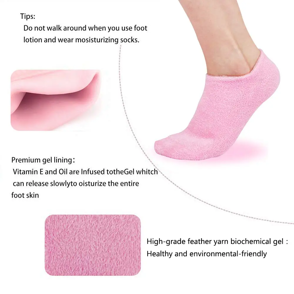 Hot Sale Moisturizing Spa Gel Socks Pedicure Soften Repairing anti Crack spa socks