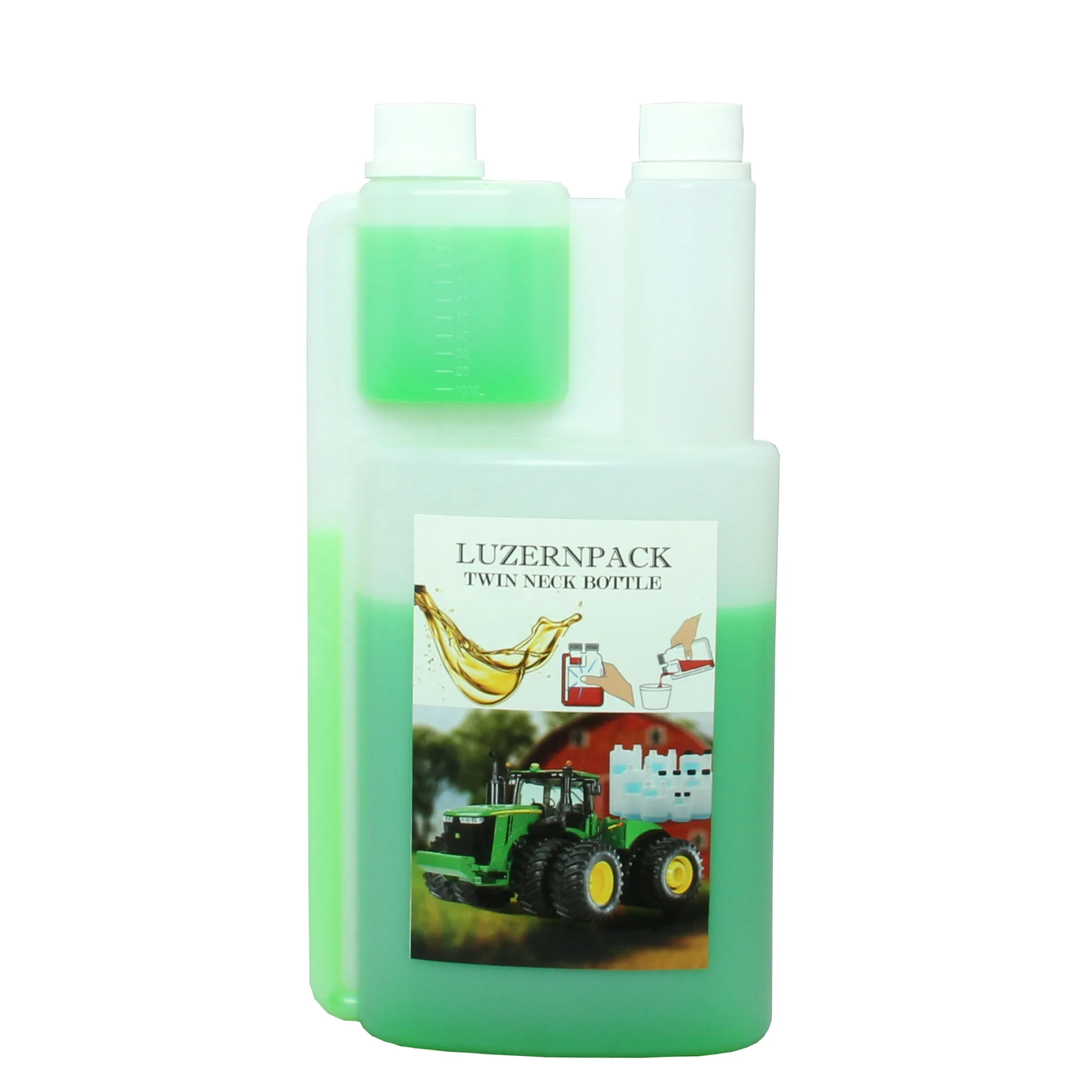 1000ml 32 oz Liquid Fertilizer Twin Neck Plastic Chemical Bottle For Liquid Petrochemicals