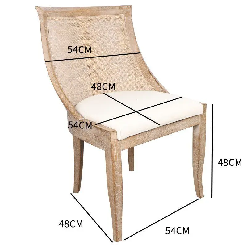 Vintage Villa & House Monaco Chair with tiny rattan