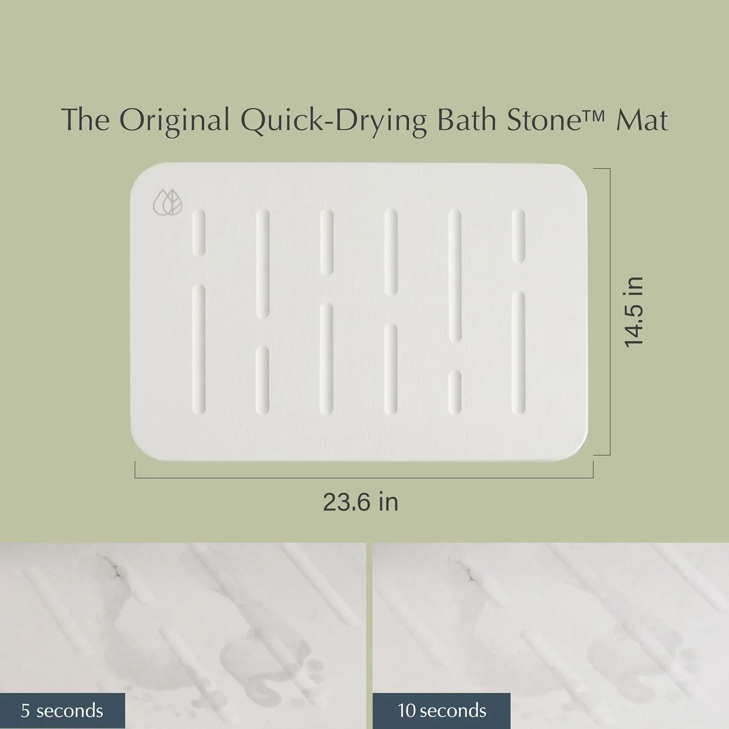 Stone Bath Mat - Diatomaceous Earth Stone Bathroom Extra Large Quick Drying Mats