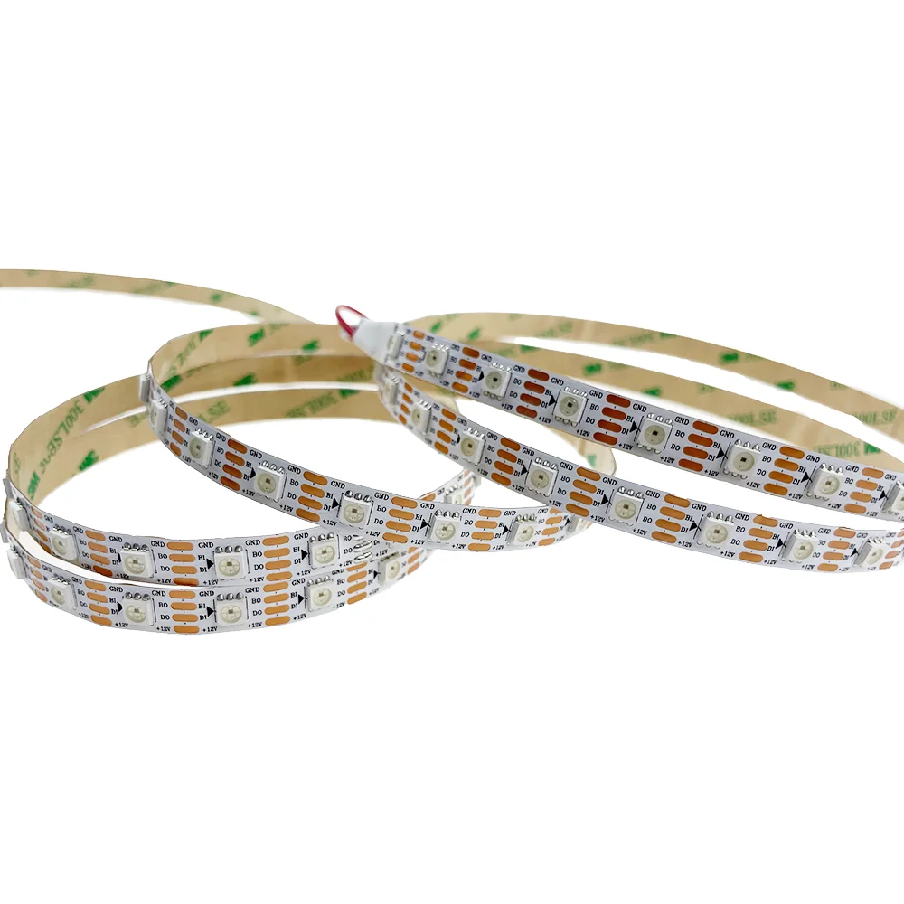 Высококачественная 16 66 резка DC 12 В 8 Вт Волшебная 5050 RGB WS2815 60 светодиодов цифровая Адресуемая светодиодная лента IP65 IP67 Светодиодная