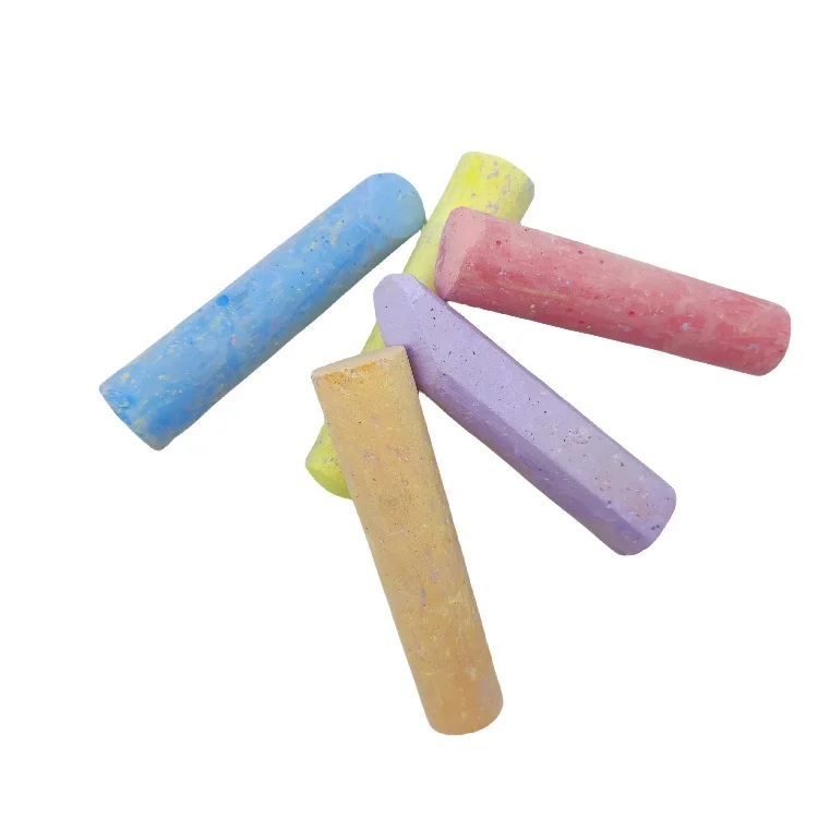 Customised Washable Sidewalk chalk pack in Storage Bucket 12pcs Colorful Outdoor Chalk Bag Large for school chalk packing box