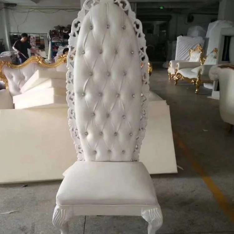 
commercial furniture hotel chair high back solid wood king throne luxury wedding chair 