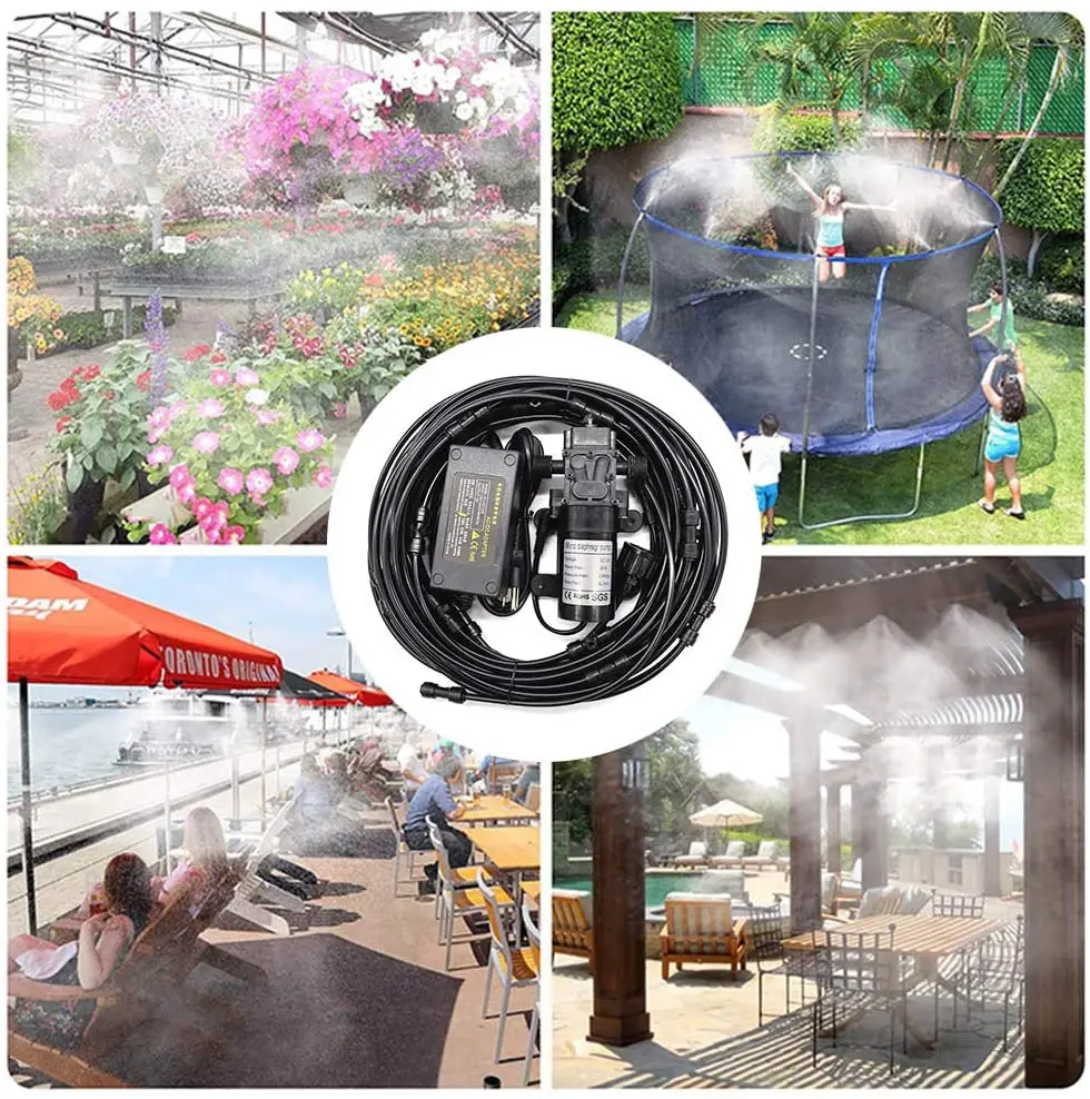 Водяная наружная патио Misters наружная патио самовсасывающий опрыскиватель водный источник питания Bulpure система охлаждения туман насос