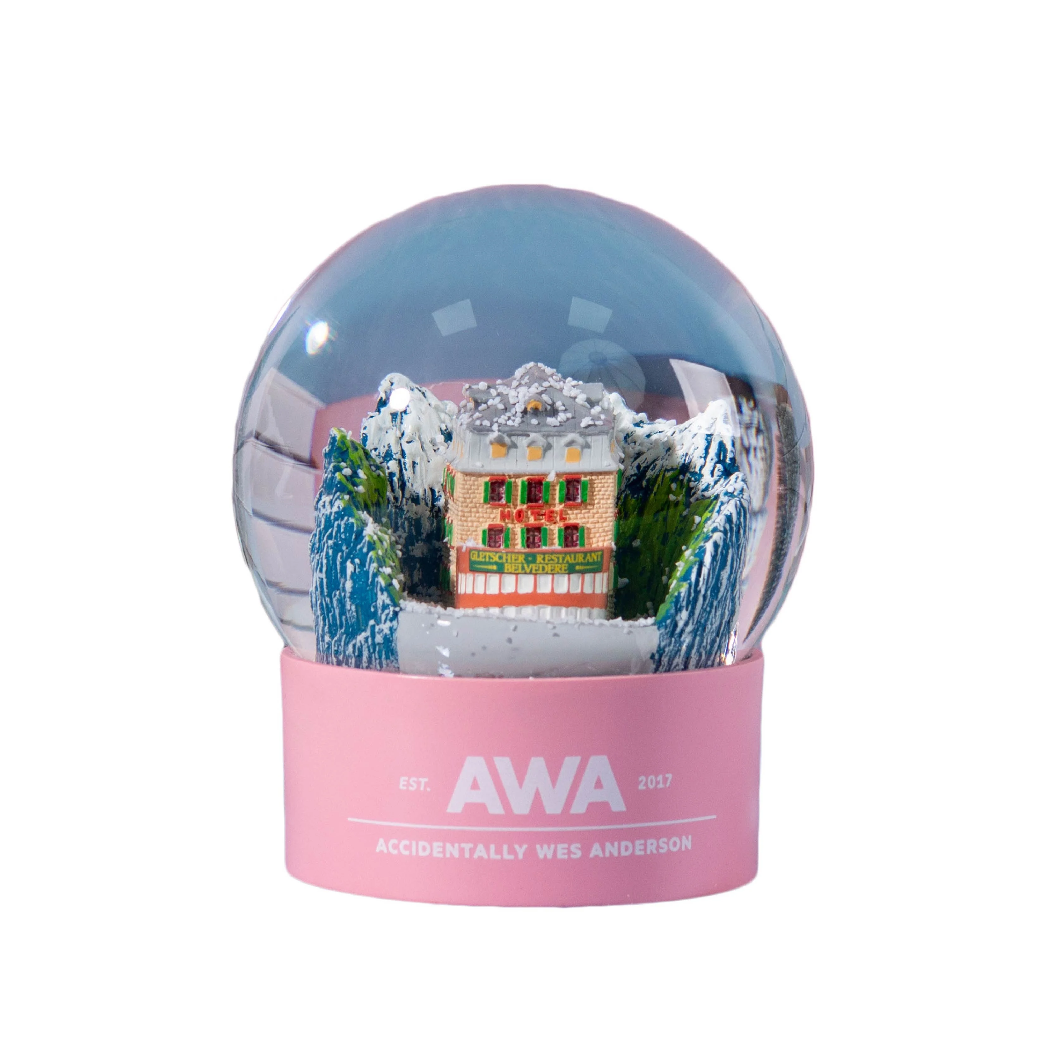 Custom 100mm Resin  Building House Glass water Snow Globe  Statue  For Anniversary Celebration GiftFrom Snow globe Supplier