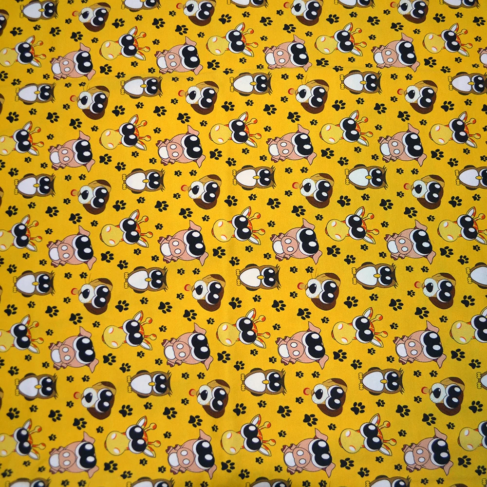 Cotton Fabric Digital Printed Custom Digital Printing 95 Cotton 5 Spandex Knitted Fabric For Kids