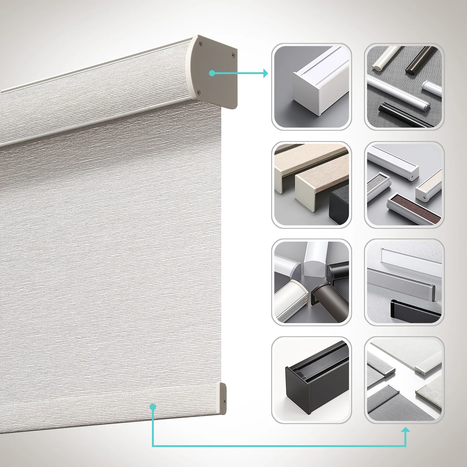 Good Quality Windproof Motorized Cordless Smart Roller Blinds 100% Blackout Remote Control Polyester Motorized Roller Shade