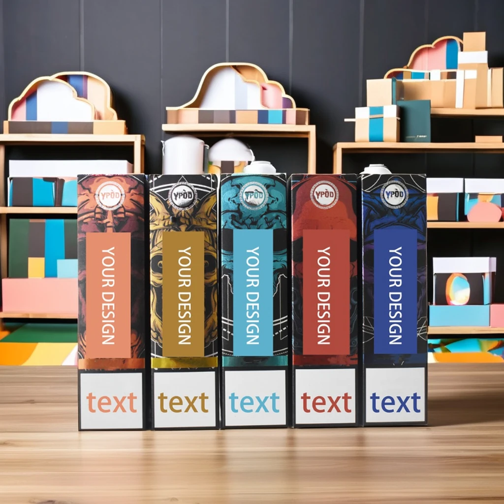 Customized Matte Black CR Paper Packaging Gift Box UV Coated Blister Holder Child Proof 1ml Cartridge Includes EVA Foam