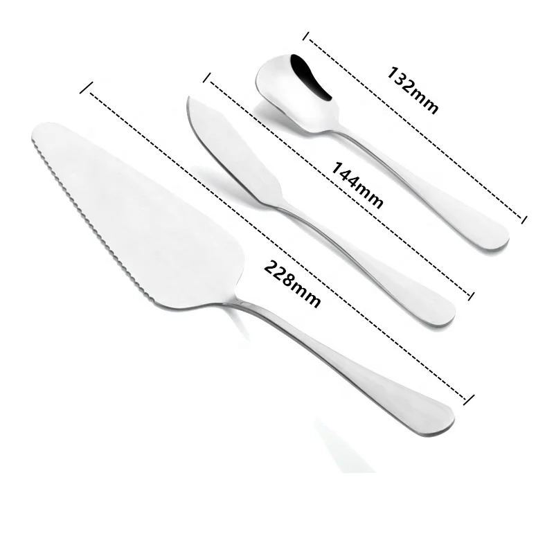 Pie Pizza cake Cutter Stainless Steel Cake Server wedding cake knife and server set