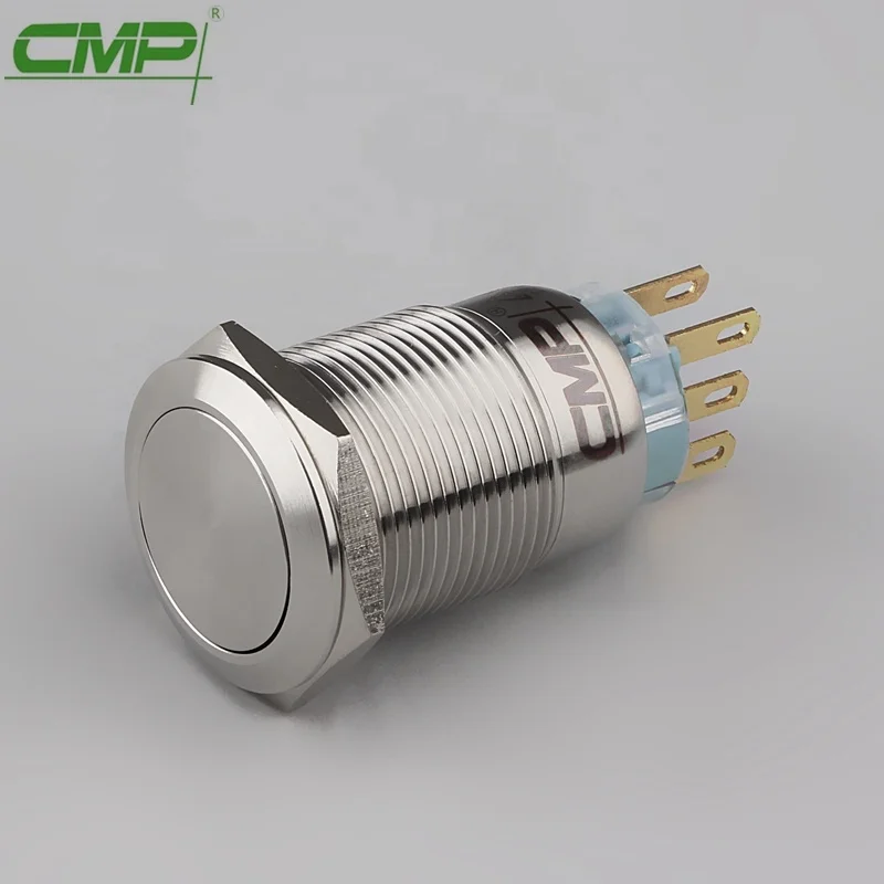 CMP waterproof 19mm 2NO2NC double pole push button switch