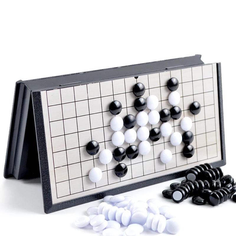 Chess toys foldable portable magnetic flying chess /Gobang chess board game for children and students