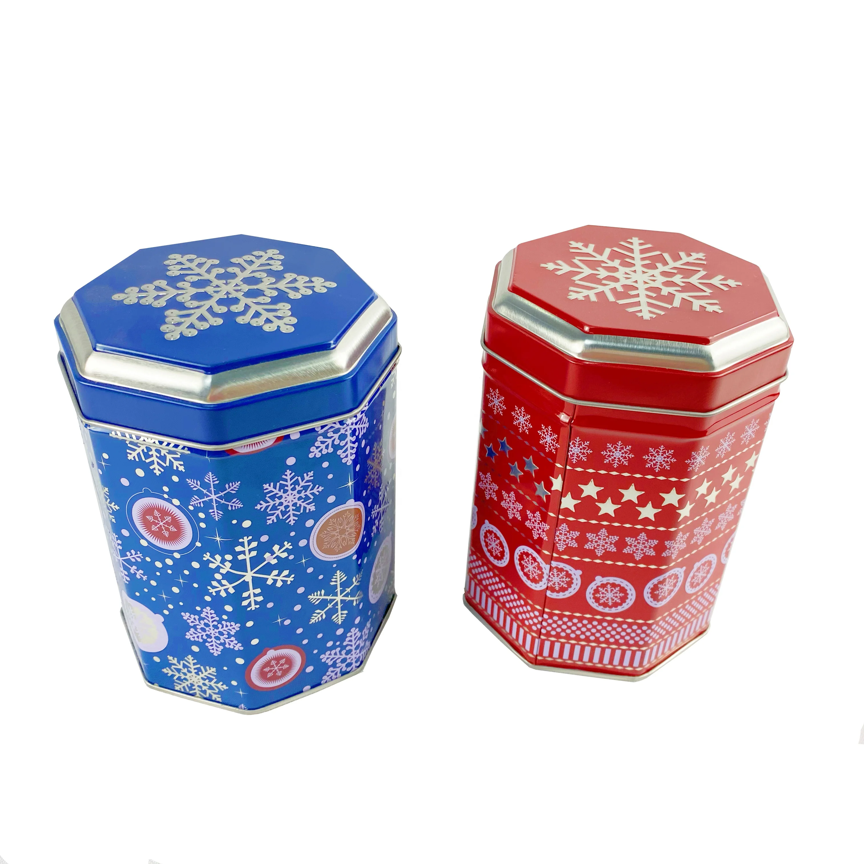 Восьмиугольная форма еды Чай Черный винтажный мультяшный жестяной музыкальный жестяной бокс с рельефом