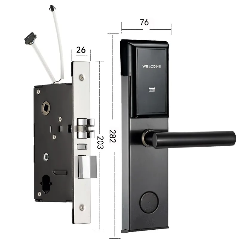 High security electronic hotel card lock RFID smart card electric door hotel lock system