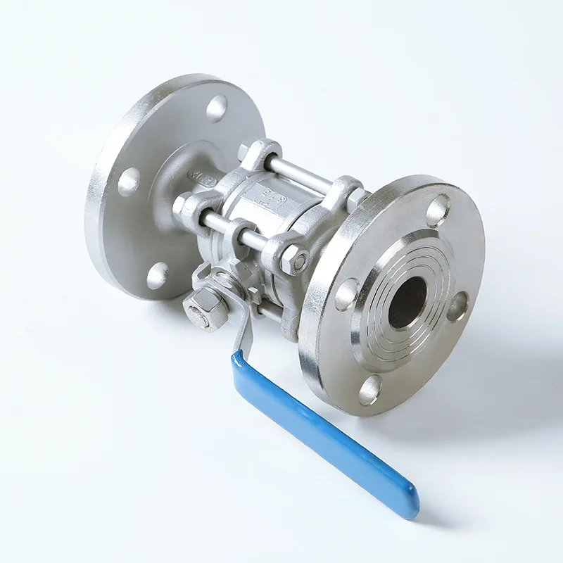 DIN PN16/PN40 304 stainless steel 3PC Ball Valve Flanged End flange ball valve 3pc flanged 3PC ball valve