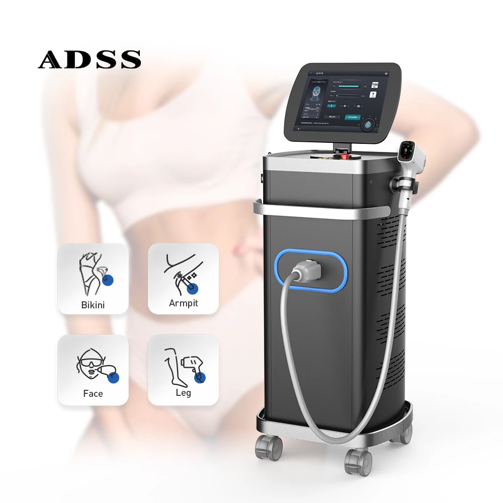 ADSS Intelligent Permanent Hair Removal 808nm Diode Laser Hair Removal Machine with Android System