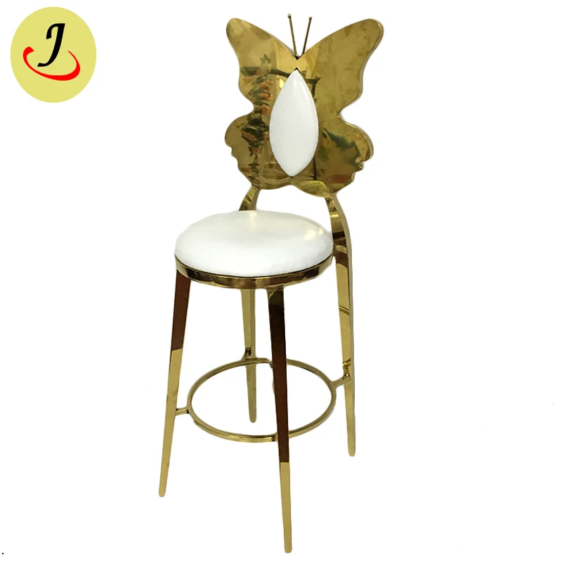 Factory supply classical style round back golden bar chair