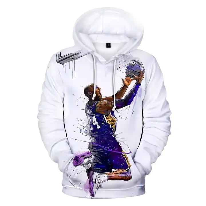 Hoodie Customized Print Wearing Pullover 3d Print No Pocket Hoodie For Men Mamba Out Hoodie