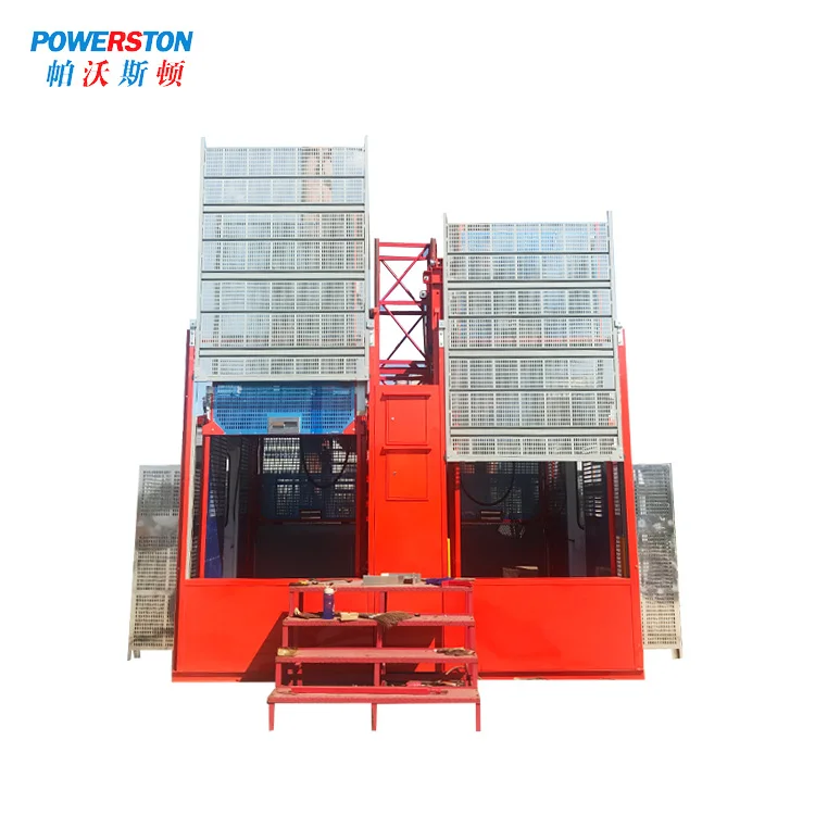 Double Cage 2 ton Building Construction  Elevator Passenger Hoist (60781228841)