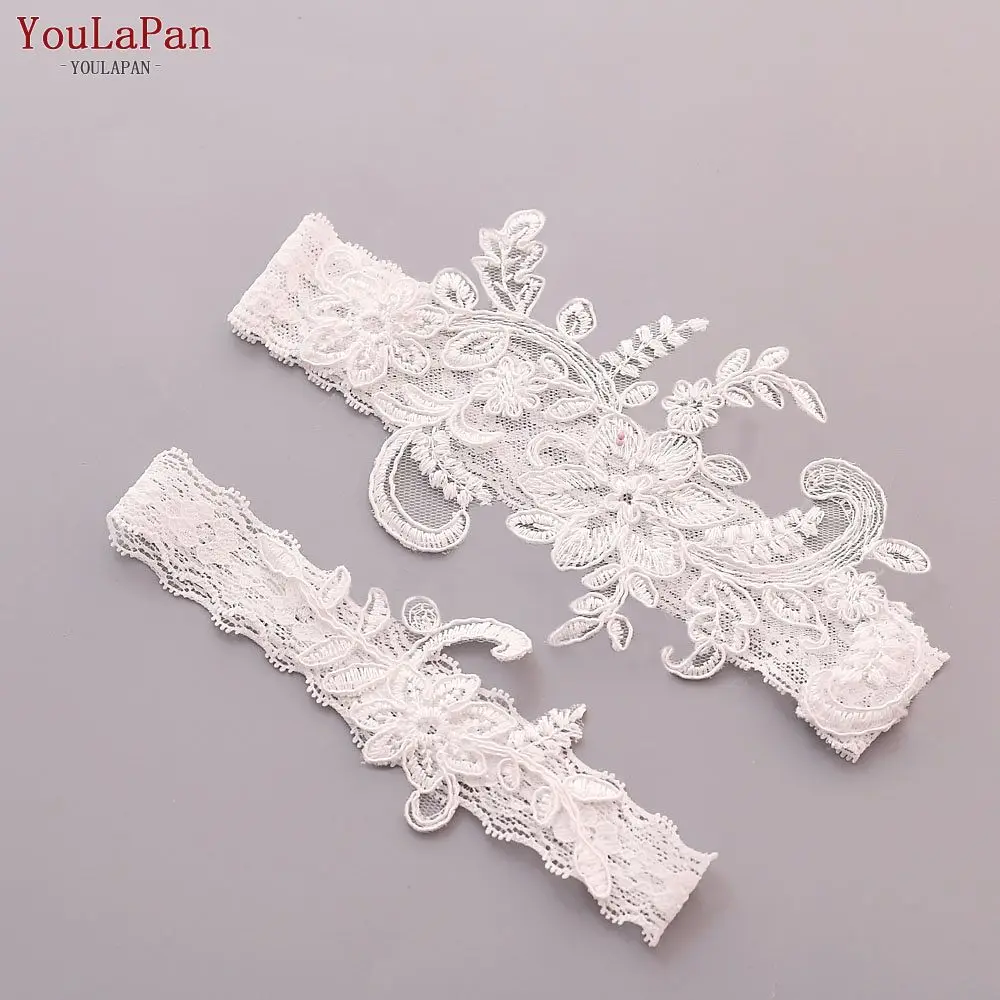 YouLaPan ST09/ST10 женское кружевное красивое подвязка для ног Пояс свадьбы эластичный Цветочный Свадебный ремень с вышивкой