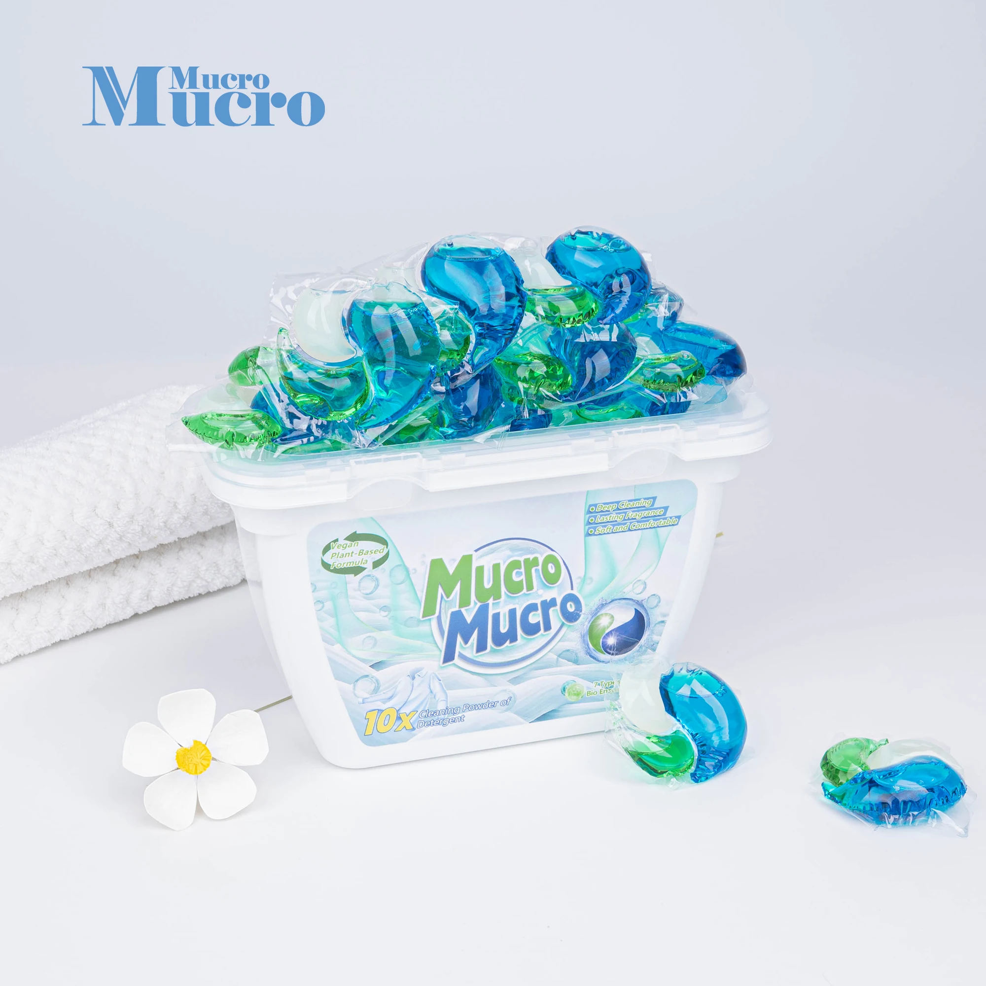 OEM Private Label Laundry Washing Capsules Remove Stain 4 in 1 Laundry Pods Eco Friendly Laundry Detergent Liquid Pods