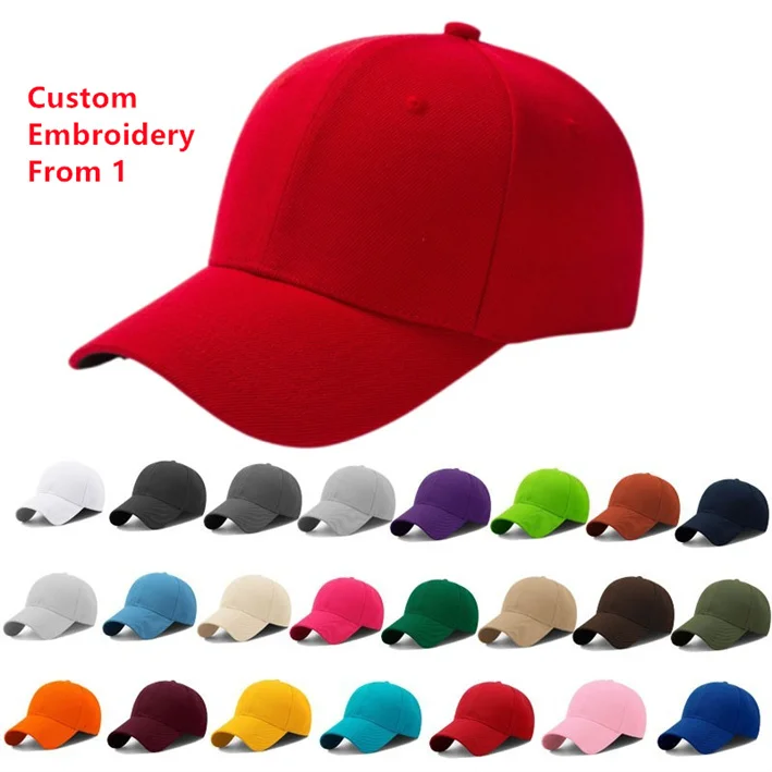 Custom Flat Embroidery Closed Back Closure Fitted Hat Baseball Cap