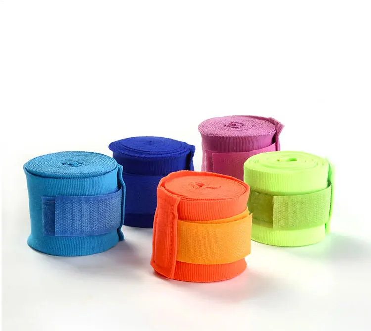 Custom Logo Printing  Professional Cotton Wrist Elastic Quick HandWraps Wrist Wraps Bandage Boxing Hand Wraps