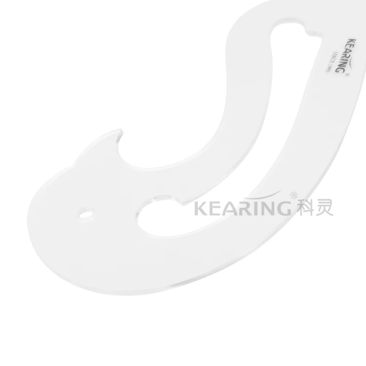 Kearing Transparent Rigid Acrylic Plastic French Curve for Pattern Making Fashion Design Drawing Irregular Curves PM1316