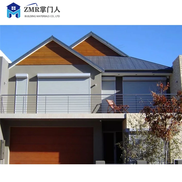 High quality modern villa garage automatic rolling shutter glass aluminum garage door