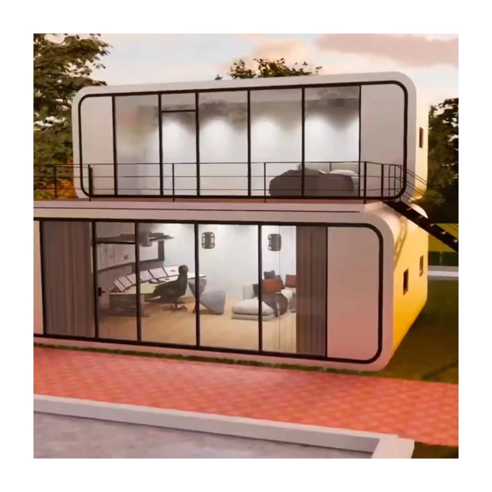 glass space capsule easy install prefab house modern prefabricated mobile home luxury modular hotel