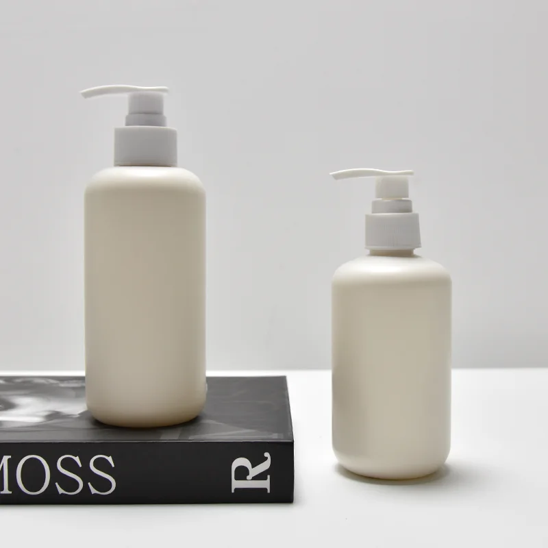 In-stock lotion and body wash press bottle PLA package material 100% biodegradable conditioner round shoulder bottle