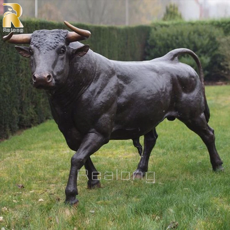 Outdoor Garden Customized Large Bronze Wall Street Bull Statue Bronze