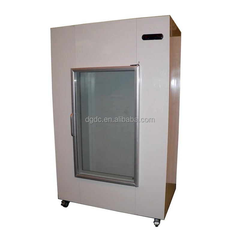 Indoor Single Glass Door Display Bagged Ice Freezer for 100 Bags Ice Storage
