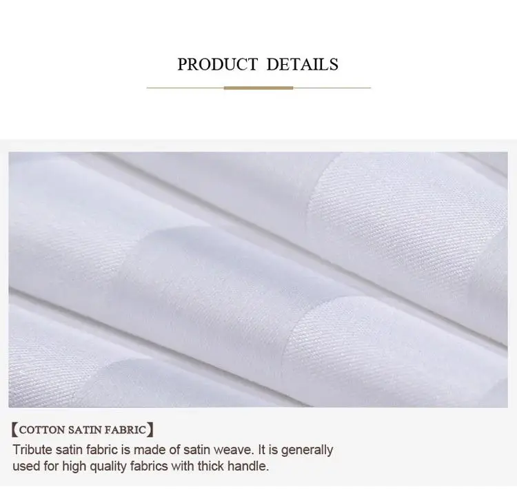 luxury hotel linen supplies size design  comforter bedding set 3cm Stripe satin White 100% cotton bedsheet customized bedspread