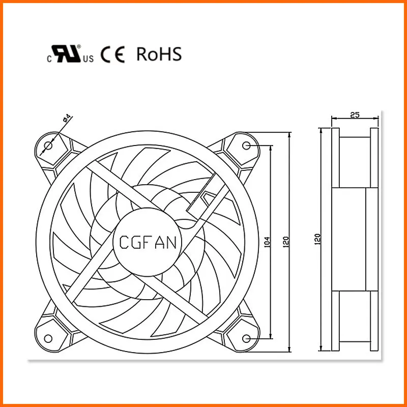 12025 120mm Computer Rgb Cooling Cooler Fan Pc 12v24v Dual Led Ring Multicolor Remote Pc Cooling Fan
