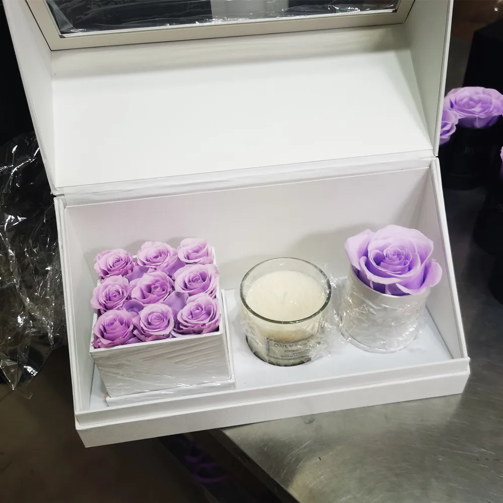 Hot Selling  Preserved Flowers Solid Aromatherapy Wax  Soy Candle Wax Flakes Long Lasting  Christmas Valentine Gift