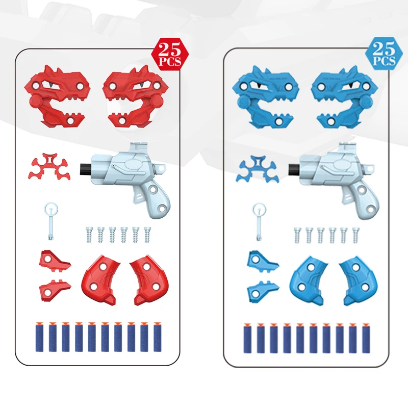 Assemble disassemble dinosaur shooting soft gun mini plastic bullet gun toy