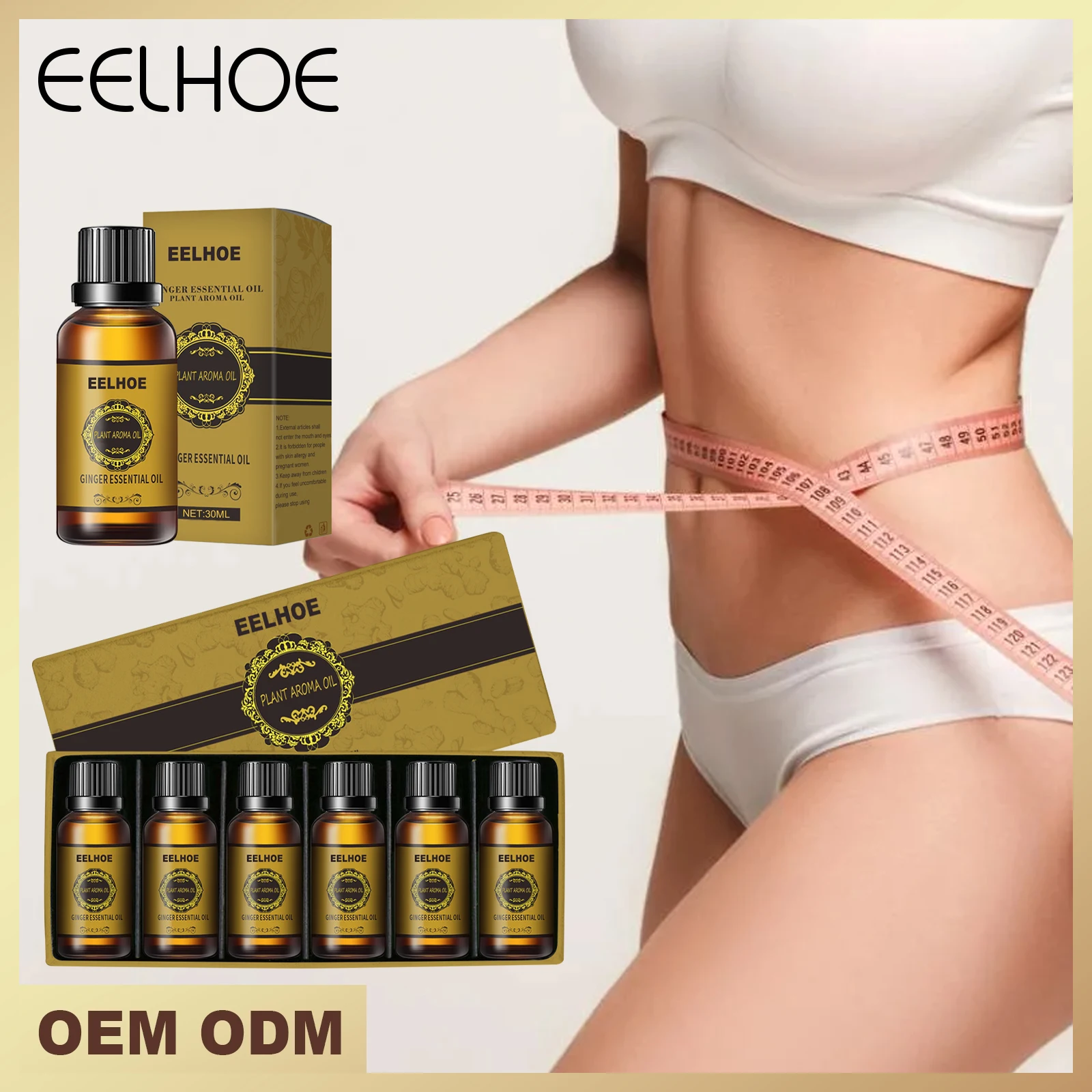 eelhoe ginger oil belly slimming massage oil stress relief skin tone improvement skin care K1