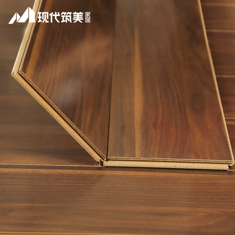 American walnut easy lock indoor waterproof 12mm HDF wooden laminate flooring for children bedroom